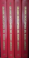GRANDE ENCICLOPEDIA DEL REGNO ANIMALE COMPLETO 4 VOLUMI FABBRI 1975