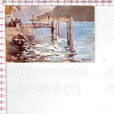 A2312 COMO MOLTRASIO PONTILE 1920 ILLUSTRATORE ZAMBELETTI