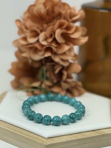 Bracciale perle amazzonite 7 - bracciale,