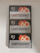 Lotto 3x UNITRONIC c60 SENZA SCRITTE musicassette vergini cassette tape vintage