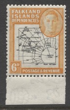 FALKLAND DEPS. 1946 MAPPA 6d
