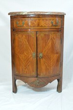 Antica Angolo Epoca Luigi XVI Intarsio Angolo Marmo Mobile Messa IN Ordine