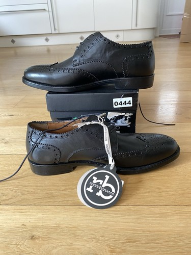 Brogues uomo nero alare - , fatto