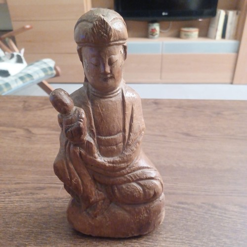 Antica statua legno - antica,