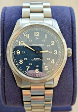 HAMILTON 'Khaki Field Titanium Auto' 38mm Blu Garanzia Swiss Made H70205140