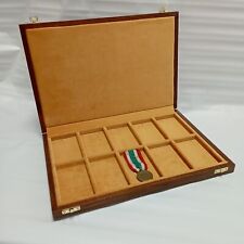 Astuccio in legno cofanetto per medaglie velluto personalizzabile (OCR)