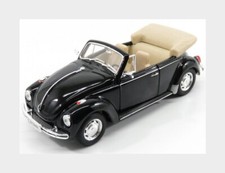 1:24 Welly Volkswagen Beetle Cabriolet Open Black WE22091BK Modellino