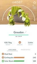 Shiny Groudon Livello 50 e 3