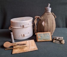 Militaria WW2 Lotto BORRACCIA Gavetta e Accessori Alpino Carcano Regio Esercito