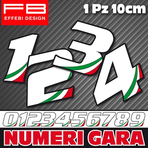 Adesivi moto numeri gara italy - numeri,