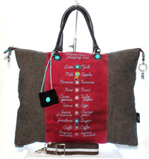 Borsa in pelle e tessuto GABS G 3 Mod. SPUNTA "Lista spesa" made in Italy