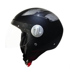 Scotland Casco D/Jet Areato da Moto/Scooter, Unisex, Nero Opaco
