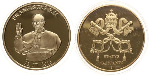 Medaglia papa francesco p m - papa,