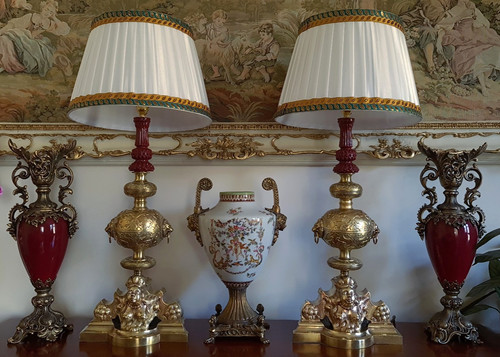 Antica coppia lampade e - antica,