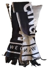 Sciarpa Unisex H&M UOMO DONNA LUNGA REVERSIBILE Nero/Grigio Stile JUVE Sport