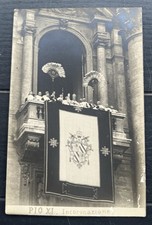 PAPA PIO XI INCORONAZIONE CARTOLINA FOTOGRAFICA