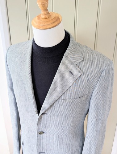 Giacca blazer lino canali blu - canali,