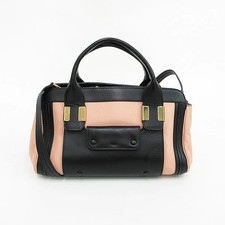 Borsa a tracolla Chloe Alice 2 vie nera rosa beige bicolore vintage autentica