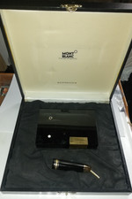 STILOFORO DA SCRIVANIA MONTBLANC COLORE NERO CON PROFILI COL ORO VINTAGE 