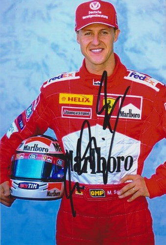 Michael schumacher autografo - michael,