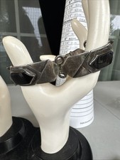 RARO Bracciale Taxco Hector Aguilar .940 in argento con onice