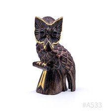 Scultura In Legno Vintage Gufo