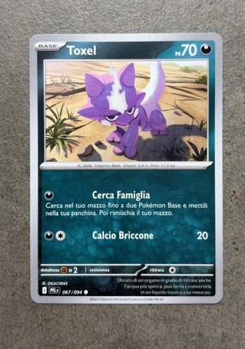 Carta pokemon 067 094 - carta, toxel