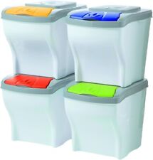 PATTUMIERA POKER PER RACCOLTA DIFFERENZIATA SET 4 PZ BIDONE SECCHIO SPAZZATURA