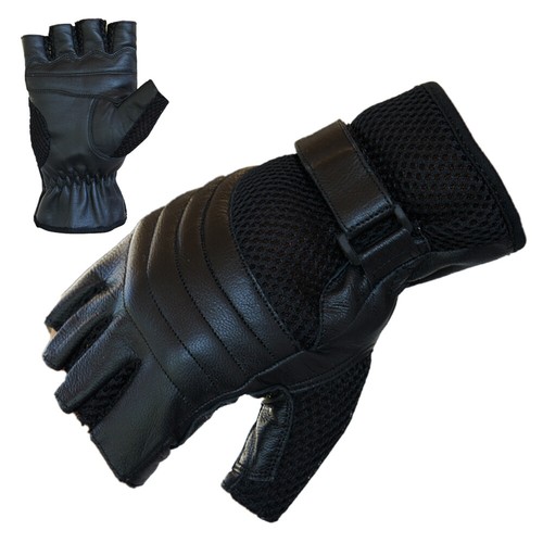 Guanti moto pelle mesh - da,
