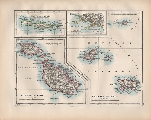 Mappa vittoriana 1901 isole - vittoriana,