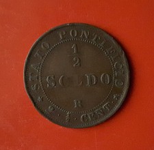 1/2 SOLDO 1867 VATICANO STATO
