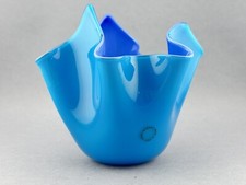 Vaso Venini Fazzoletto Azzurro 