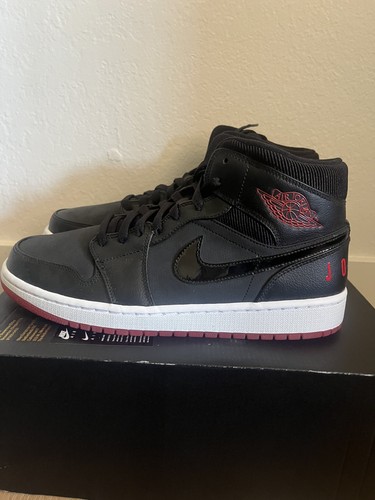 Jordan mid uomo nero - jordan, rosso