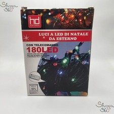 Luci Natale da esterno interno 180 led Rosso 12,95 m 8,95 + 4 con telecomando