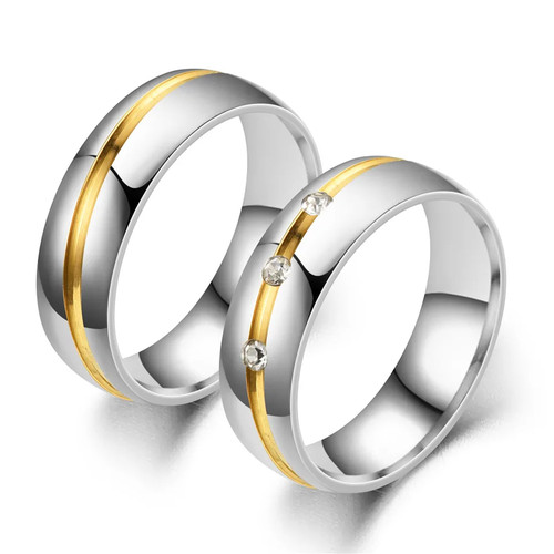 Coppia anello acciaio - anello, inox