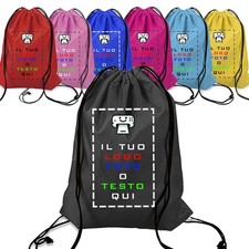 Sacca zaino in poliestere con