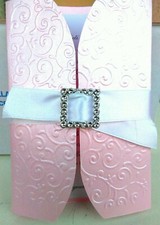 Inviti PRINCIPESSA BATTESIMO COMUNIONE 18 ANNI FIBBIA con busta ++TUTTO INCLUSO+