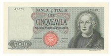 5000 LIRE COLOMBO I°  TIPO