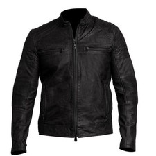 Giacca pelle uomo biker