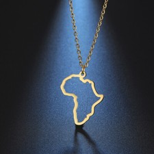 Collana in oro sagoma Africa -