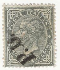 1863 Regno d'Italia - 5 cent. verde De La Rue Londra con annullo P.D.