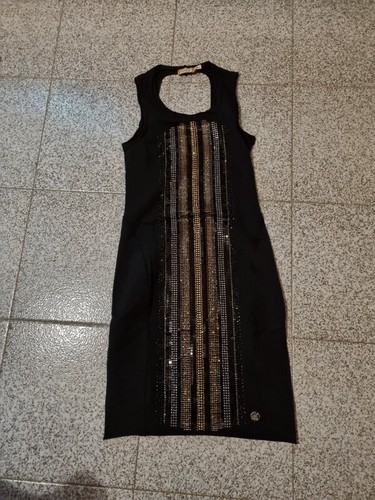 Abito nero met - senza, maniche