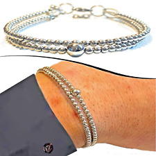 Bracciale catena a palline in acciaio inox da uomo donna braccialetto con sfere
