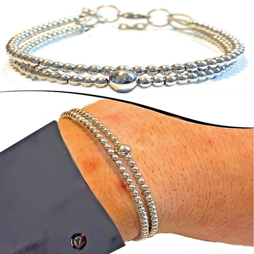 Bracciale catena palline in - a,