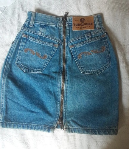 Mini gonna jeans - jeans, turquoise