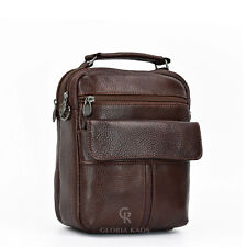 Borsa da Uomo in Vera Pelle Messenger con Maniglia e Tracolla Rimovibile 817B