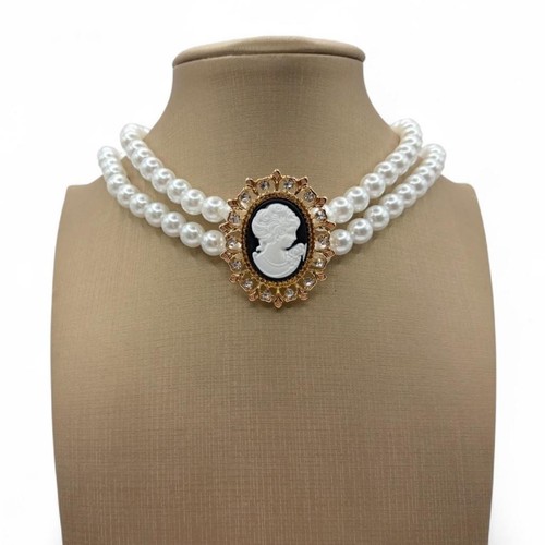 Collana chocker perle stile - perle,