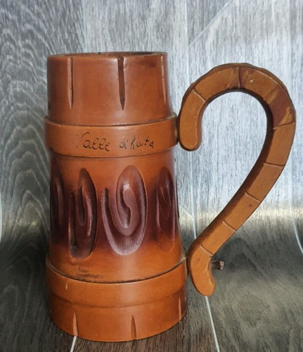 Beer stein handcrafted wooden - beer,