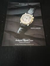 1991 DANIEL ROTH CRONOGRAFO MONOPULSANTE LIMITED EDITION WATCH AD PUB VINTAGE