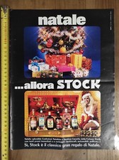 Pubblicità vintage Natale 1970 liquori STOCK distillati Trieste FAI UNA PROPOSTA